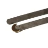Strip, belt in dark green suede
