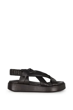 Suro, black leather sandals