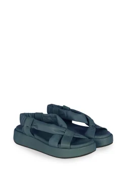 Suro, flat sandal in ocean green