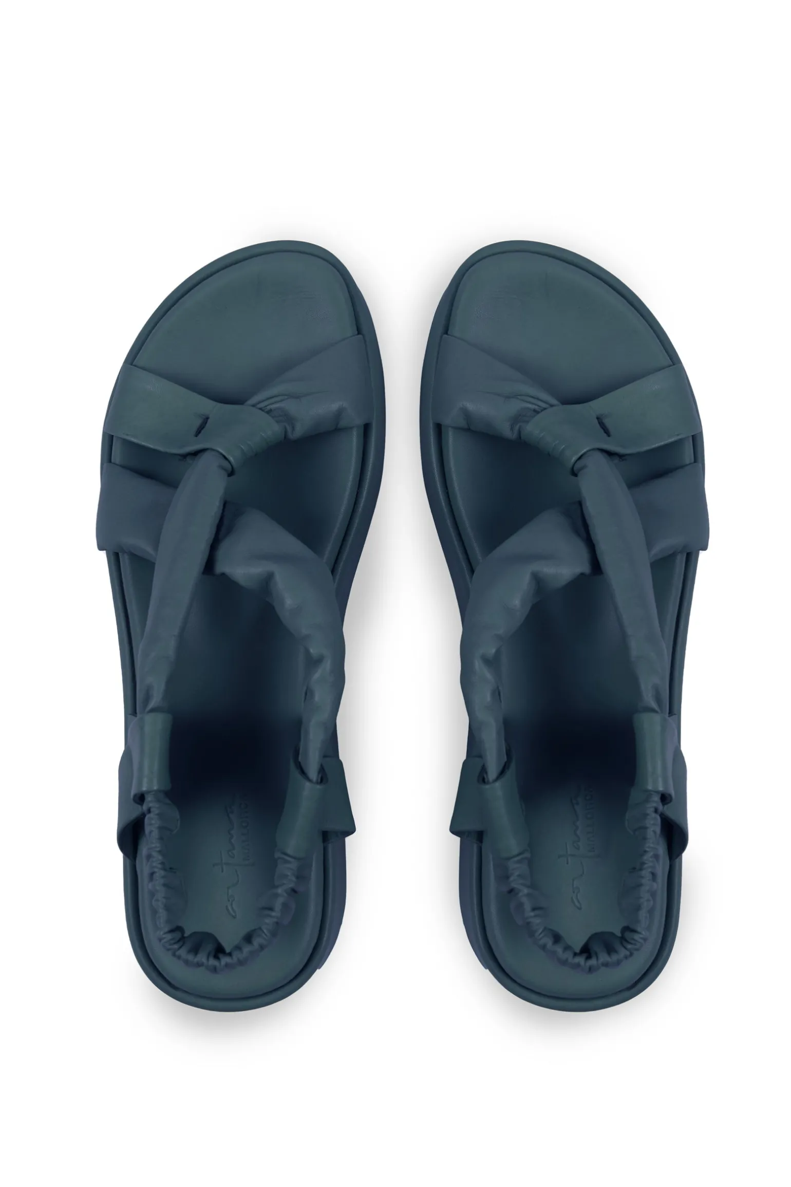 Suro, flat sandal in ocean green