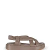 Suro, gray flat sandal