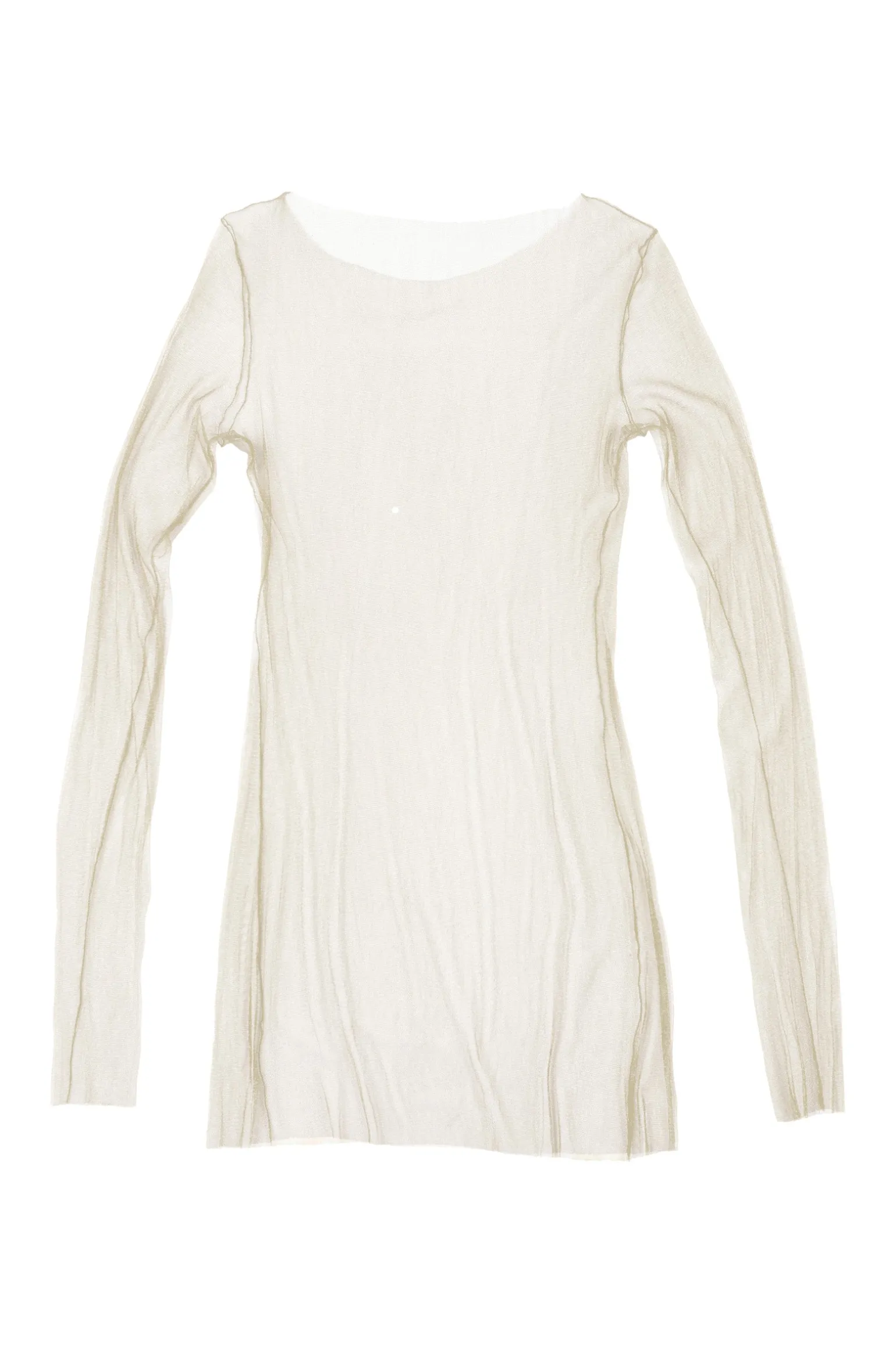 t de tul, ivoire pale silk tulle top