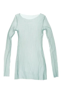 t de tul, tulle top aqua
