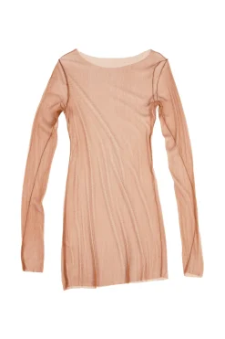 t de tul, tulle top bronze