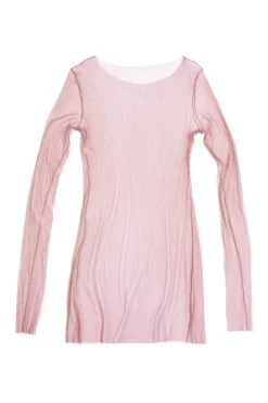 t de tul, tulle top corail
