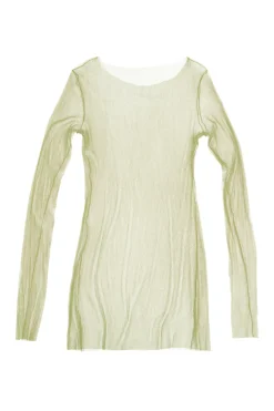 t de tul, tulle top kaki