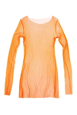 t de tul, tulle top orange