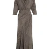 Tarantella, calma print silk dress