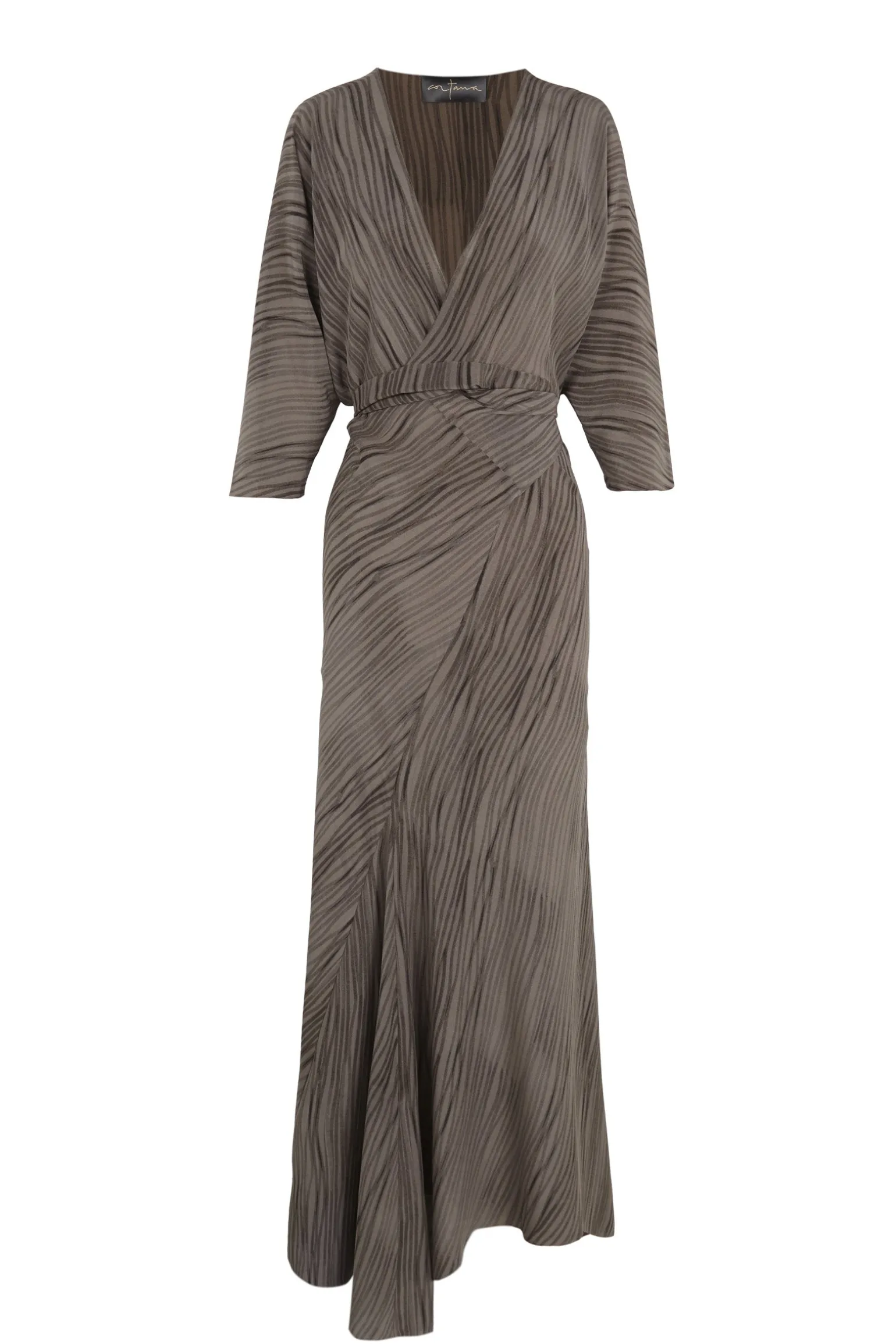 Tarantella, calma print silk dress