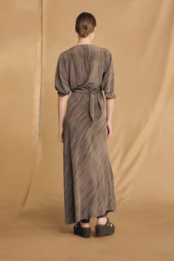 Tarantella, calma print silk dress