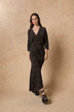 Tarantella, daria print silk dress