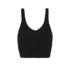 Tender, black baby camel and silk knit top
