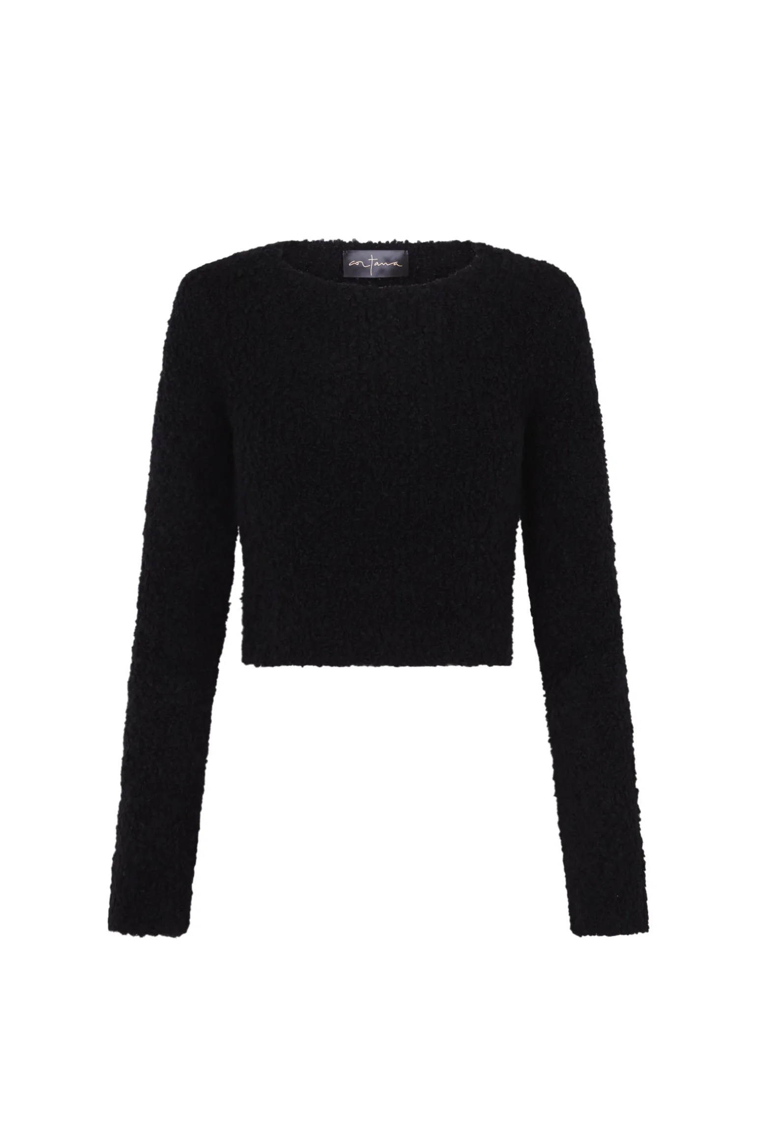 Tender, black baby camel and silk knit jumper