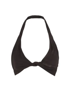 Tie, fade black and green stretch silk top