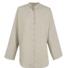 Tilo, gray and brown striped shirt