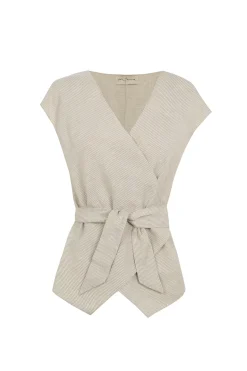Tilo, gray and brown striped top