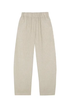 Tilo, gray and brown striped pants