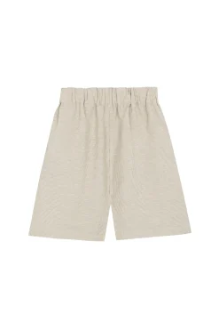 Tilo, gray and brown striped shorts