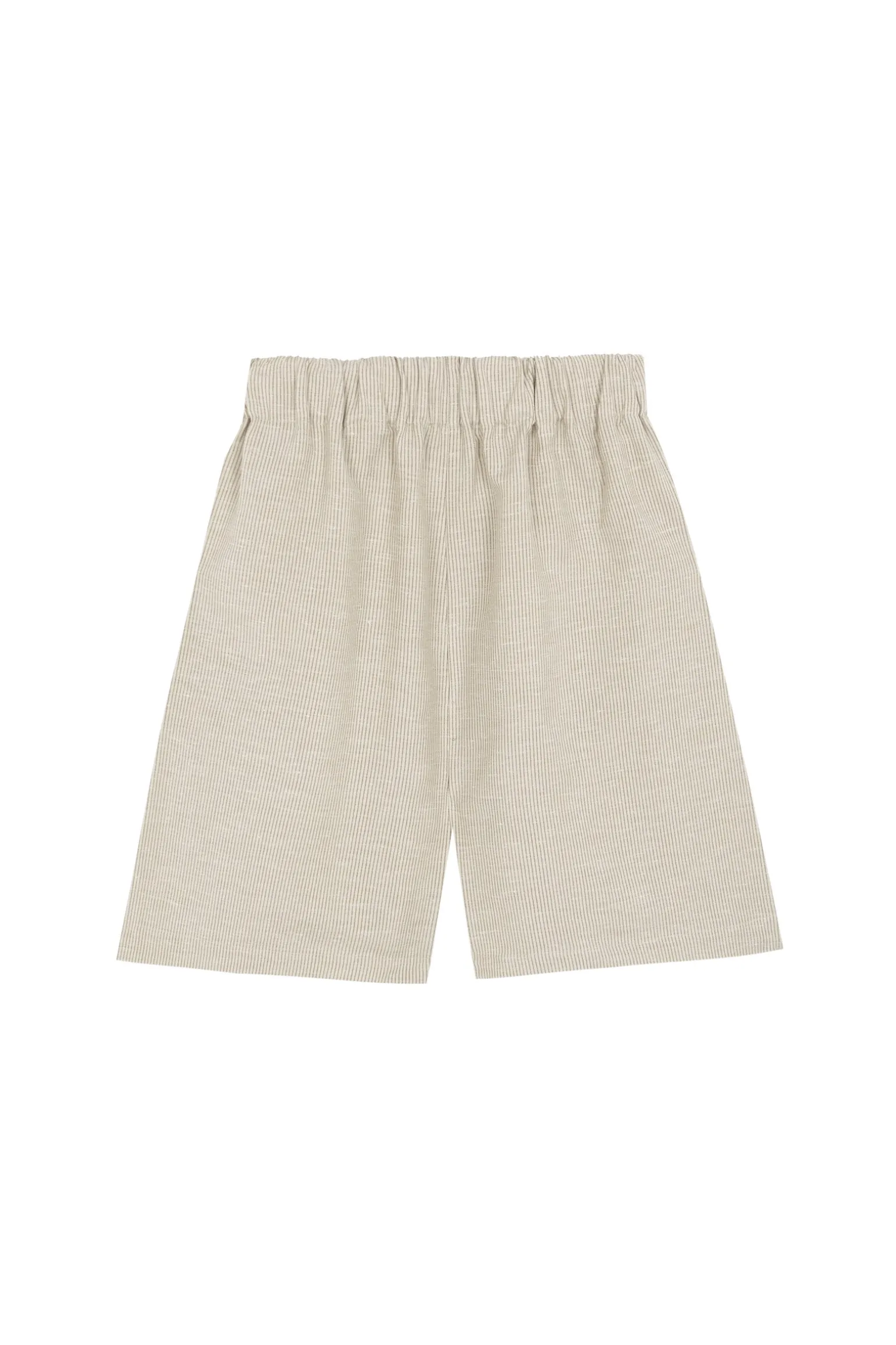 Tilo, gray and brown striped shorts