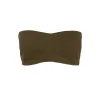 Tourmaline, khaki bustier top