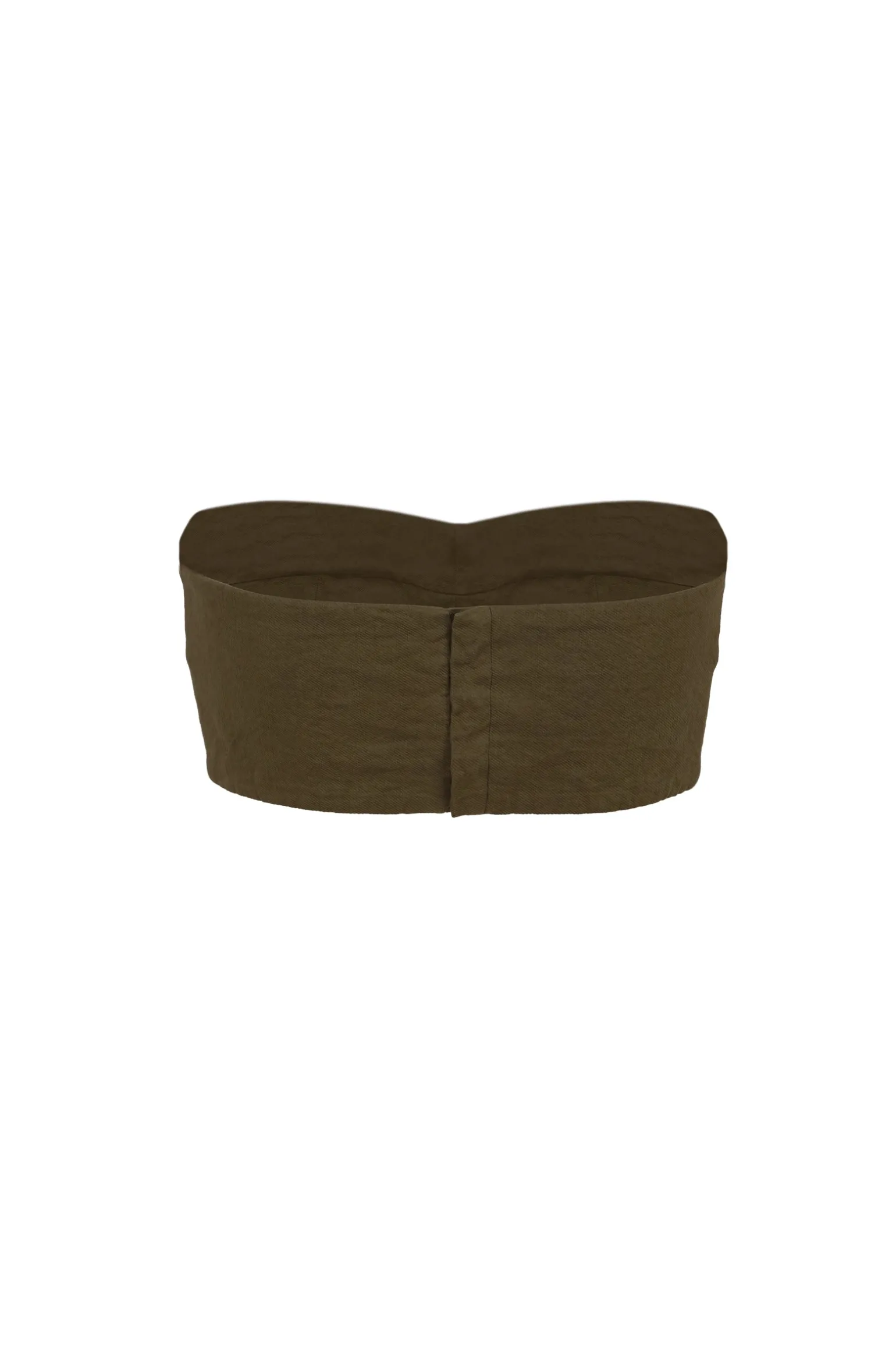 Tourmaline, khaki bustier top