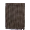 Trevor, brown checked vichy scarf in cashmere and silk
