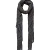 Trevor, gray checked vichy scarf in cashmere and silk