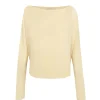Trouble, beige silk top