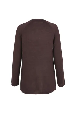 Tussa, aubergine silk knit cardigan