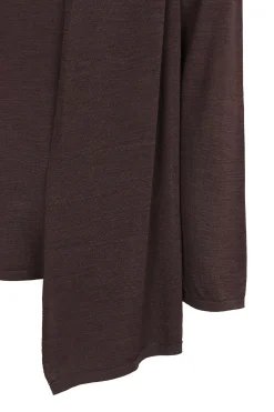 Tussa, aubergine silk knit cardigan