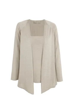 Tussa, nacar silk knit cardigan