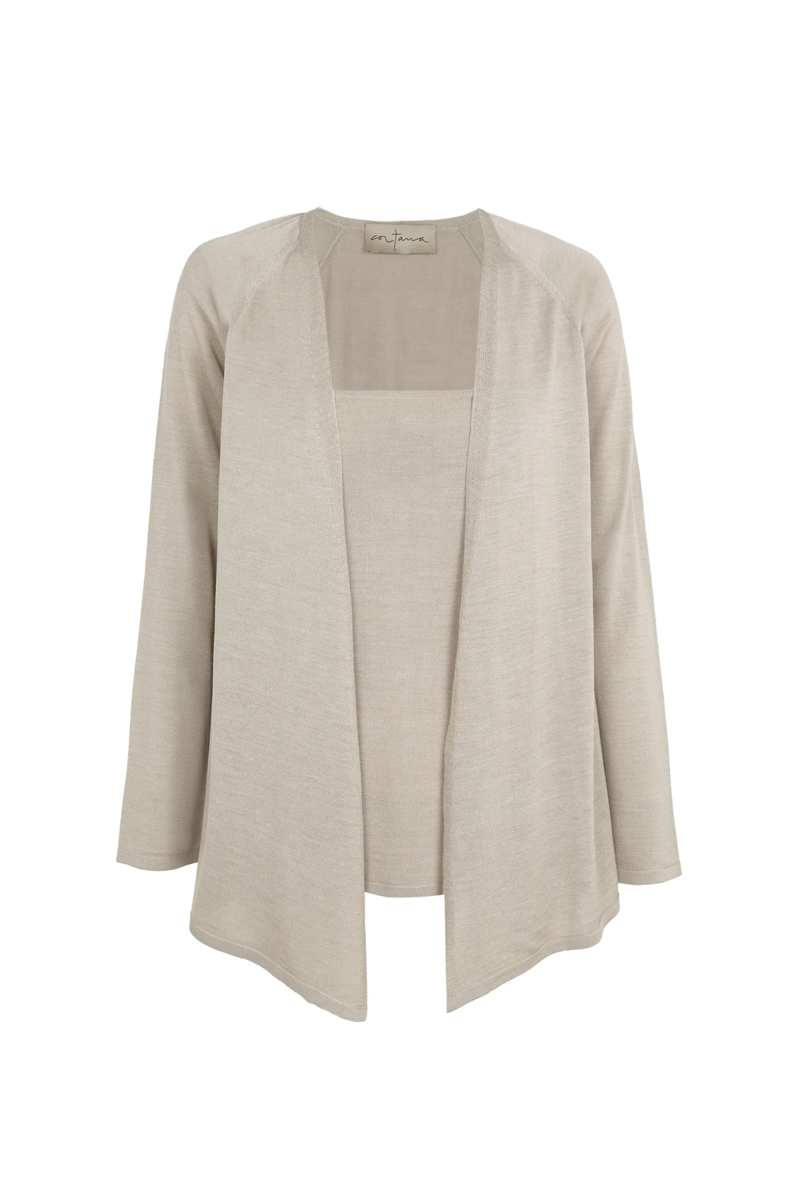 Tussa, nacar silk knit cardigan