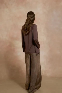 Tussa, nacar silk knit cardigan