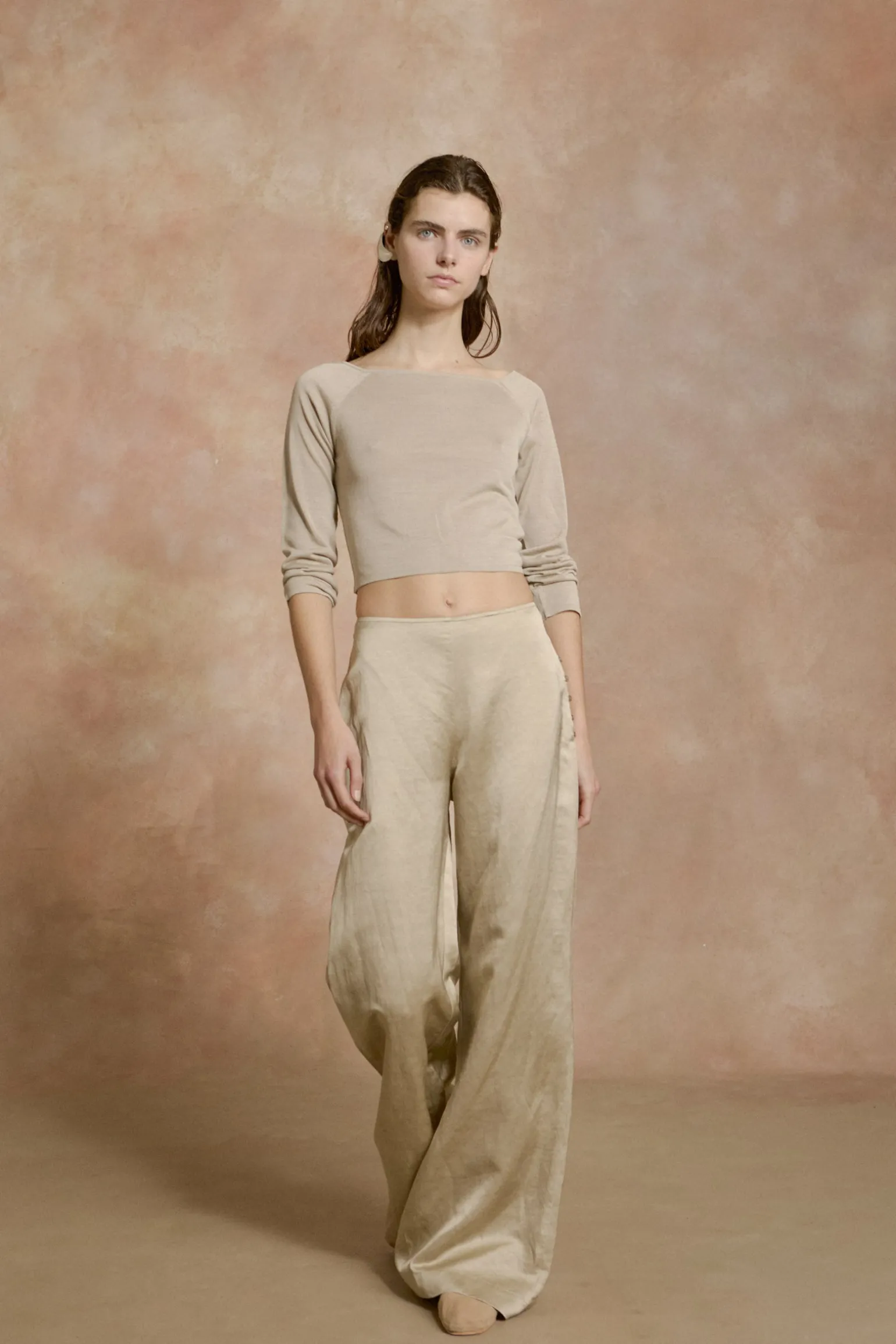 Tussa, nacar silk knit top