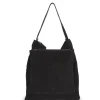 Twice, black leather combo bag