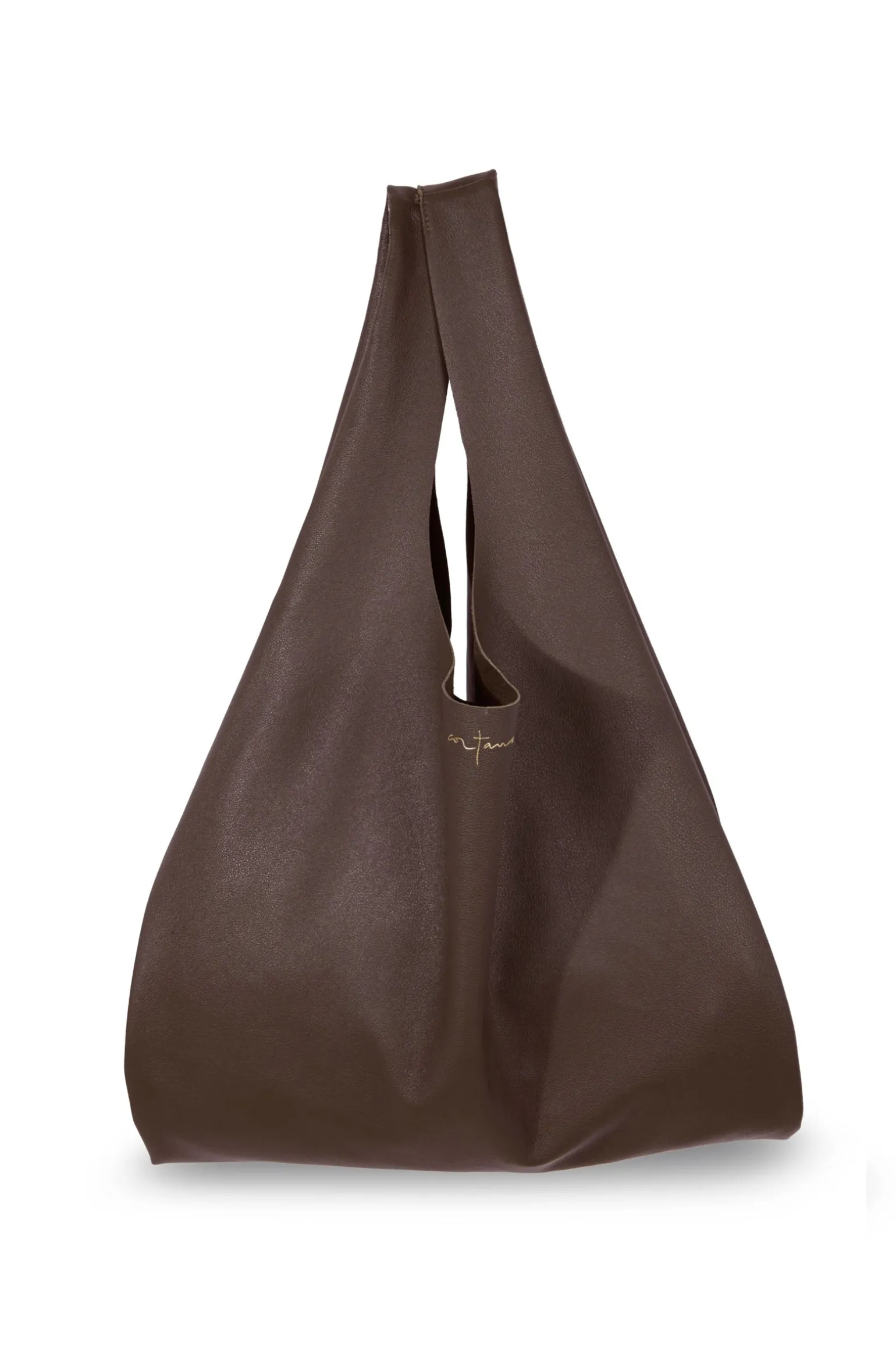 U S, small bag in brown leather
