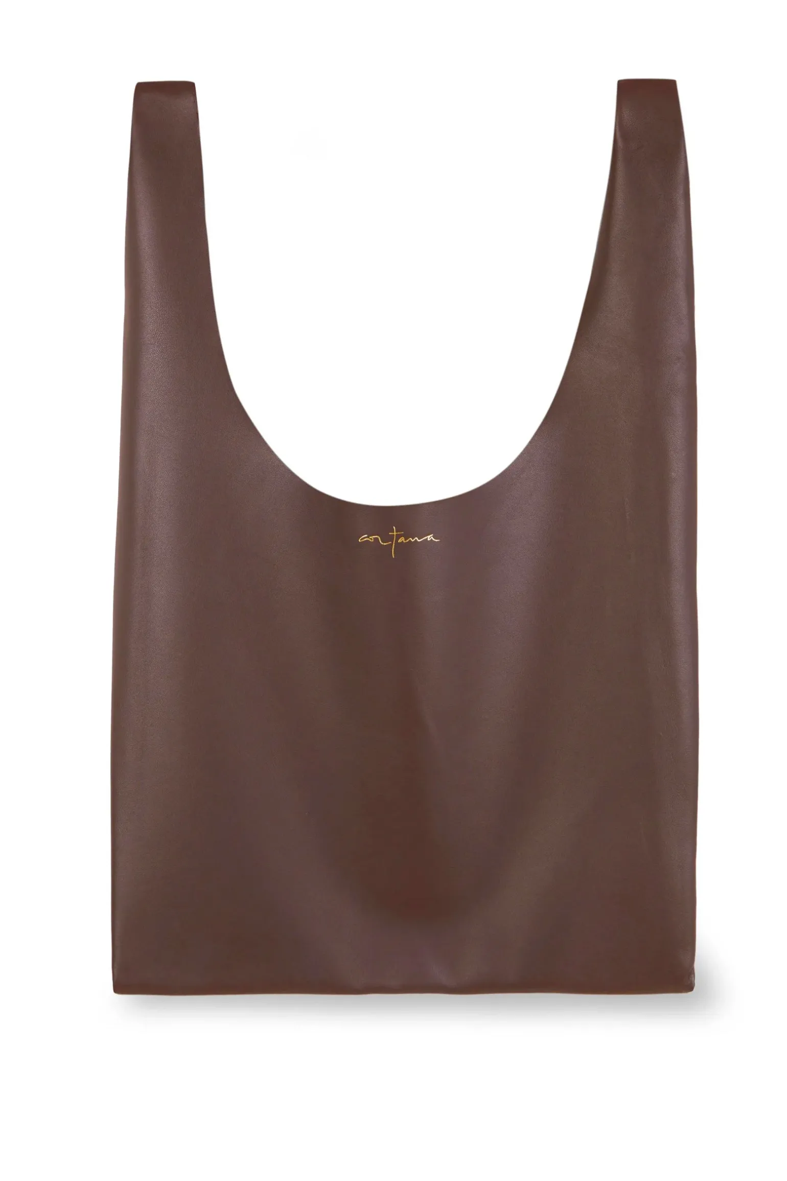U S, small bag in brown leather
