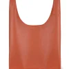 U S, small bag in orange leather