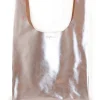 U S, small silver leather bag