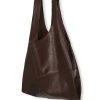 U XL, bolso de cuero granate oscuro