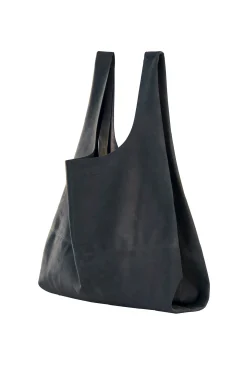 U XL, graphite suede bag