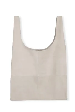 U XL, stone suede bag