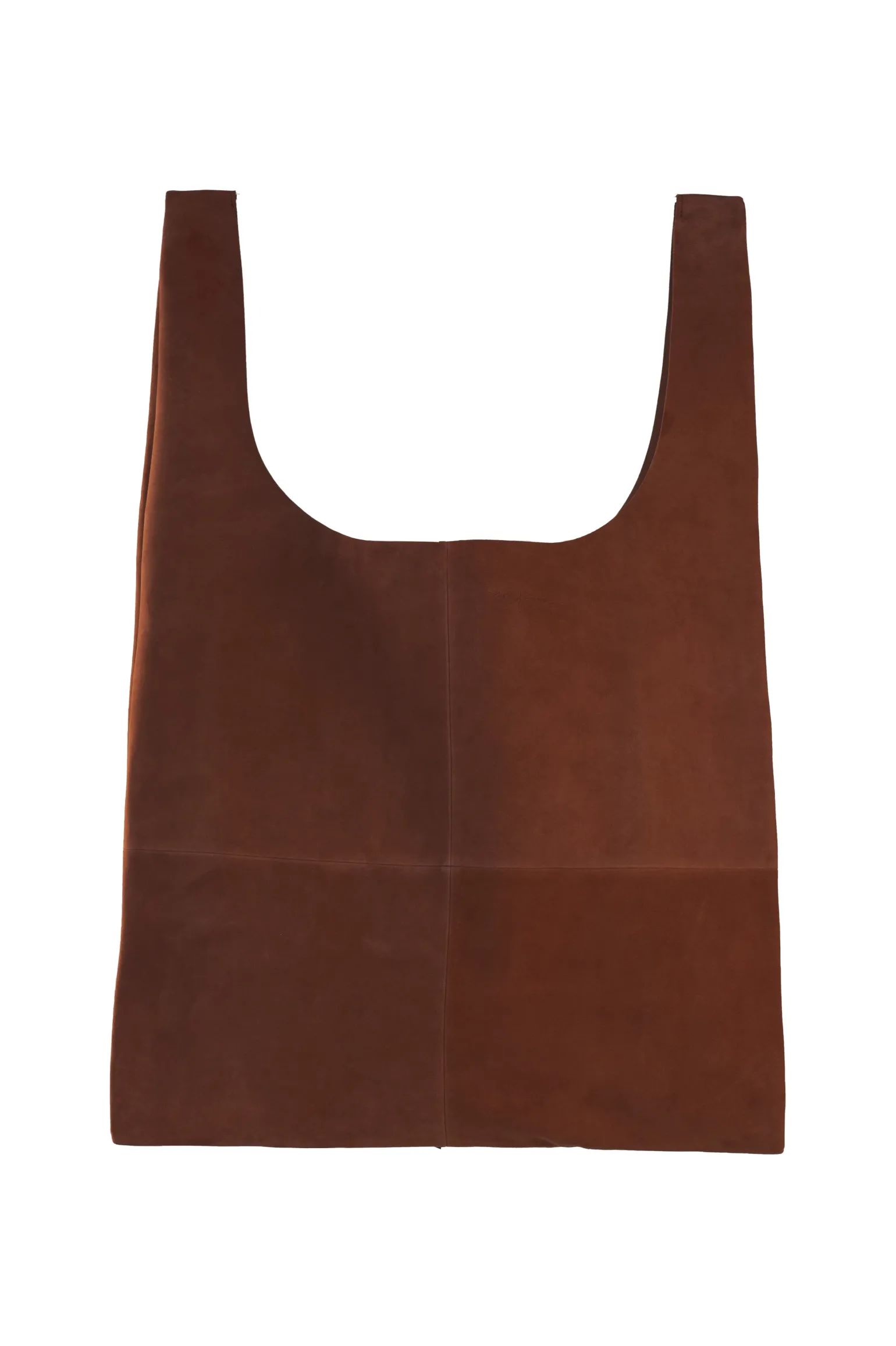 U XL, tobacco suede bag