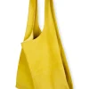 U XL, yellow suede bag