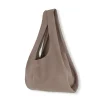 U XS, cocoa suede bag