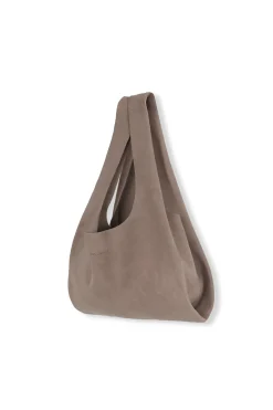 U XS, cocoa suede bag