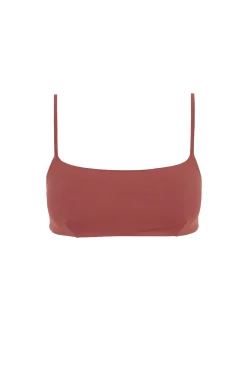 Umi, red bandeau bikini top