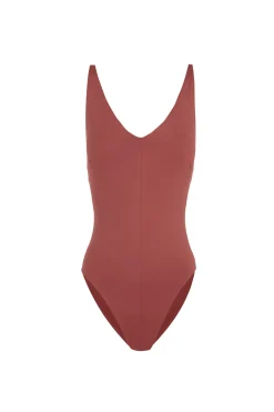 Umi, red swimsuit