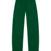 Viena, emerald green linen and virgin wool pants