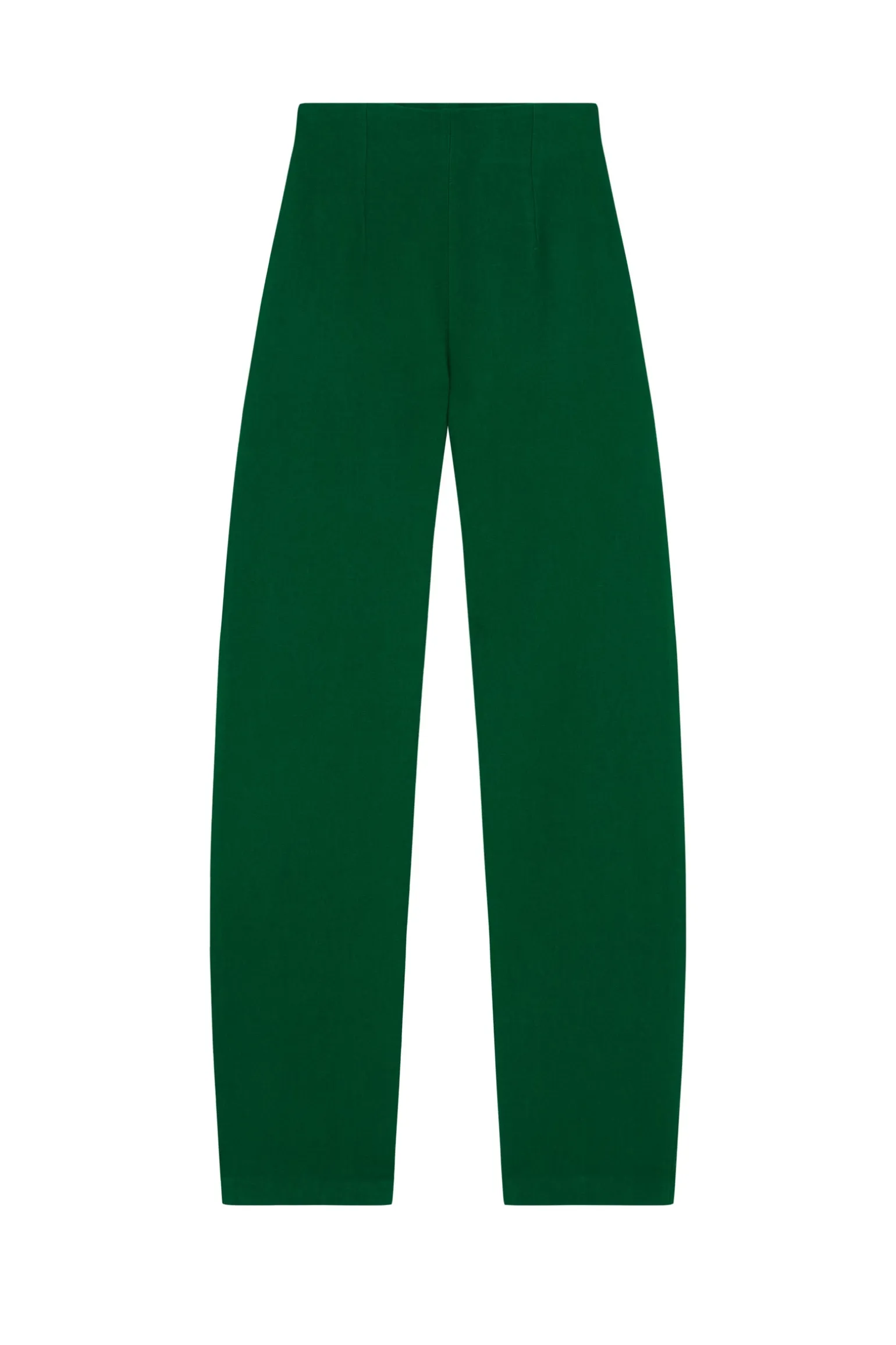 Viena, emerald green linen and virgin wool pants